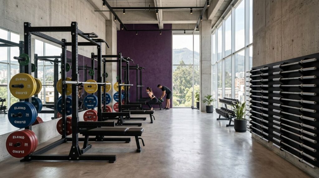 Zona de fuerza de Novaathletic en Rafael Almeida, Quito